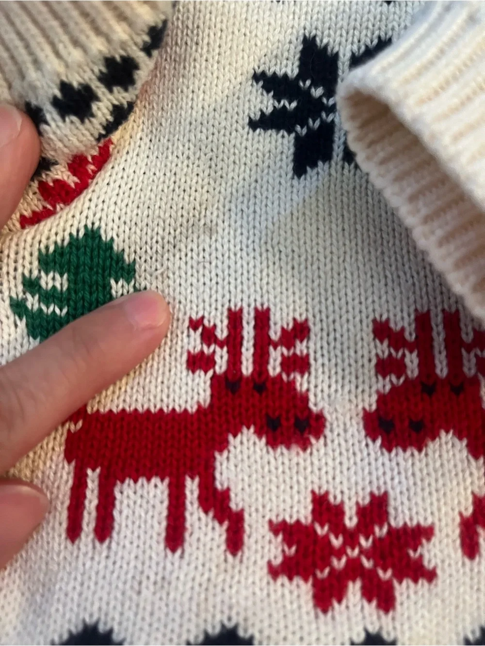 Hanna Andersson Dear Deer Dog Sweater, Size Small